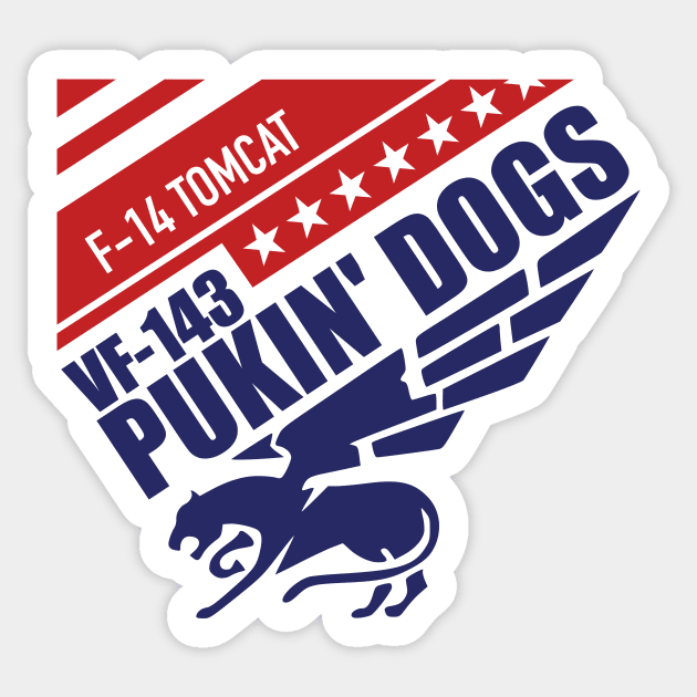 VF-143 Pukin' Dogs - F-14 Tomcat Sticker by Firemission45